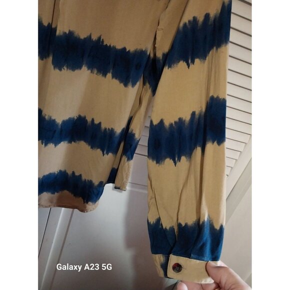 Lane Bryant Womens Size 18/20 Rayon Long Sleeve Tie-Dye Button Front Shirt Top B - Picture 3 of 6